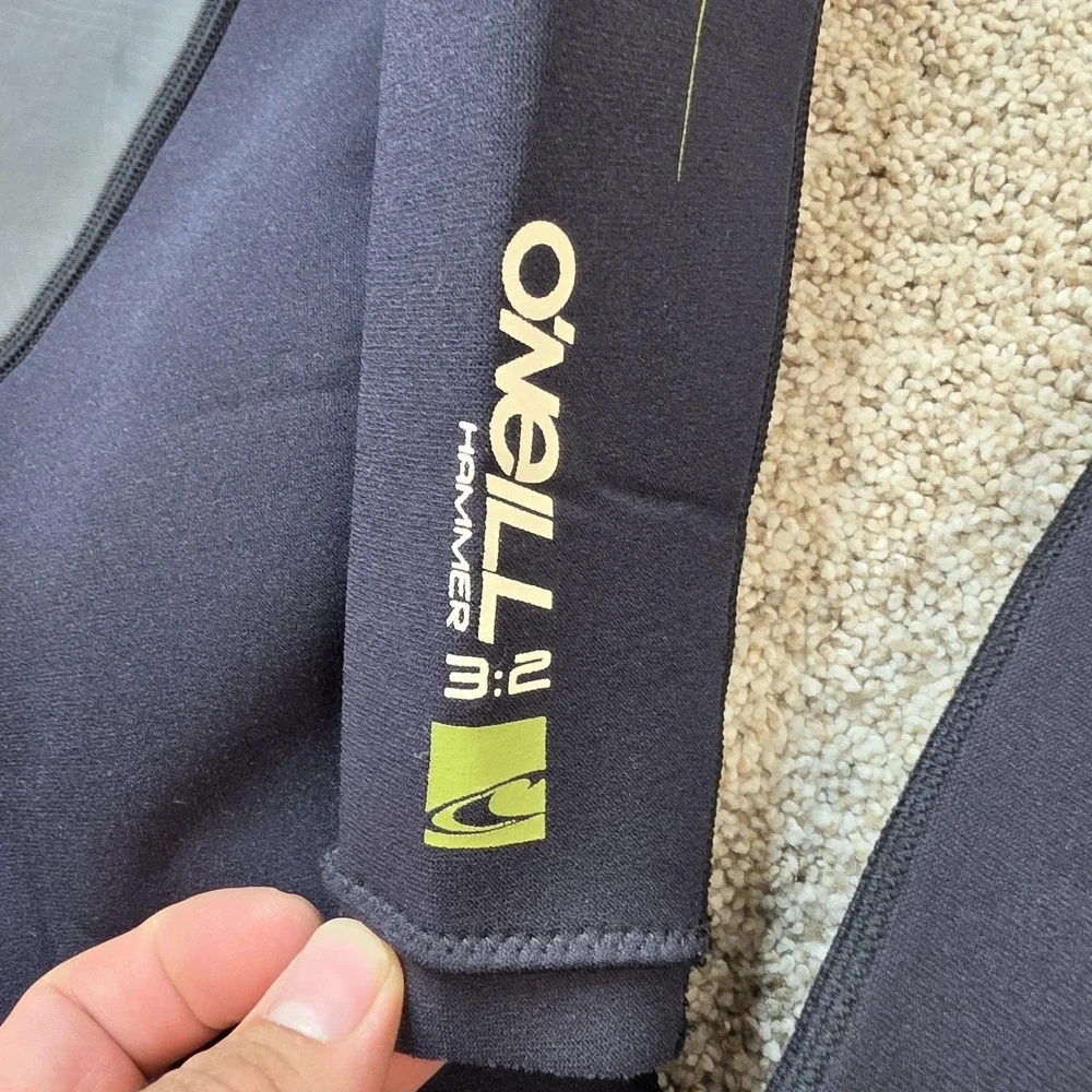 O'Neill Wetsuit Mens S Black Hammer 3/2 Chest Zip‎ Lined Neoprene Surfing
